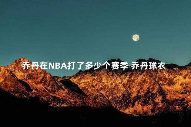 乔丹在NBA打了多少个赛季 乔丹球衣是多少号